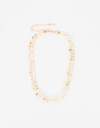 Collares Cortos Perla Collar Corto Doble Con Beads Nacarados. - Dorado