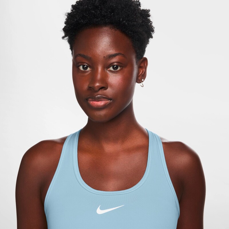 Top Nike Dri-Fit Swsh Med Spt de Mujer Azul