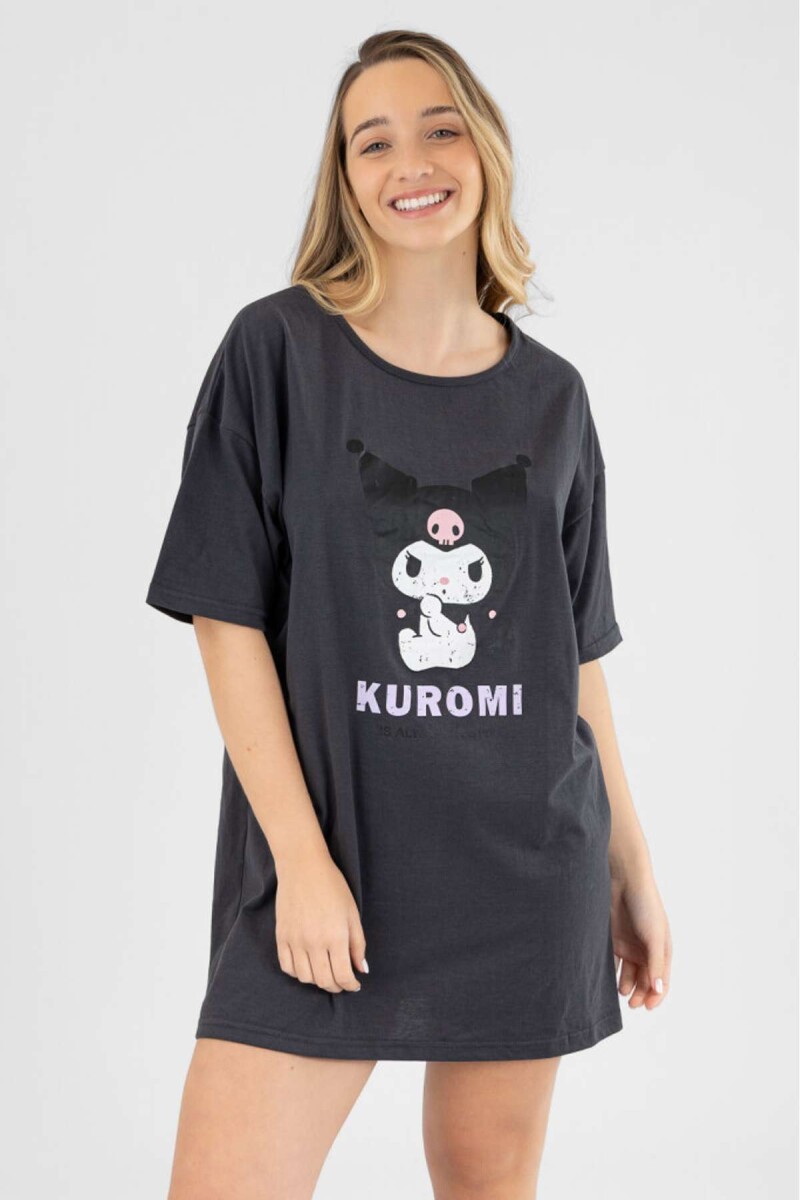 Kuromi dress - Gris melange 