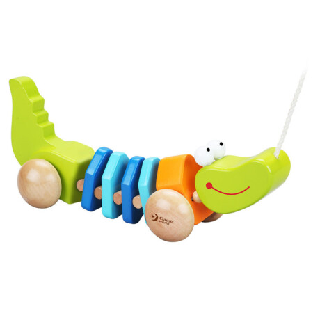 Cocodrilo Classic World de arrastre en madera