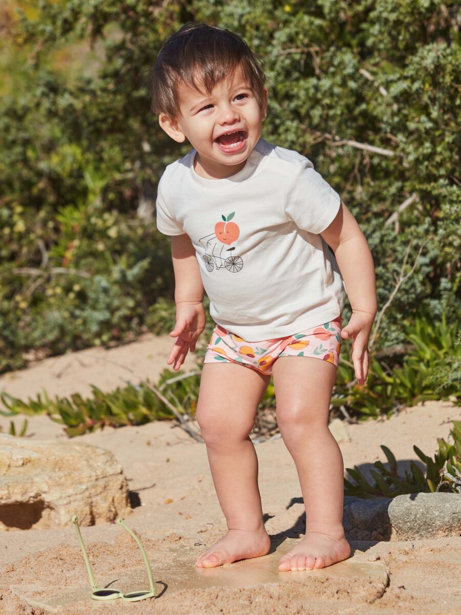 Bañador De Melocotones Gris