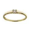 Anillo solitario de oro amarillo 18k con circonia. Anillo solitario de oro amarillo 18k con circonia.