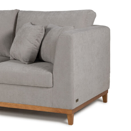 Rinconera Belfast - Tela Microfibra - Chaise izquierdo 2228 (Gris)