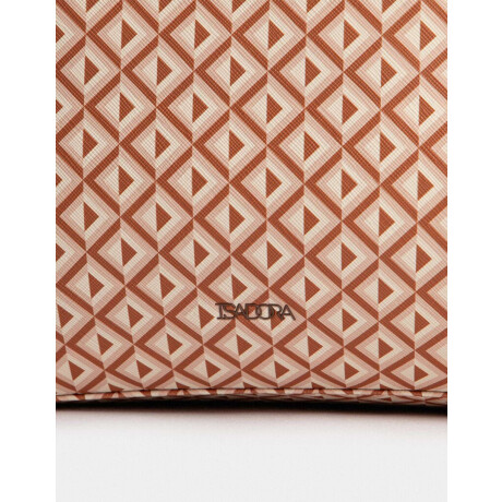 Cartera Shopper Estampada Marron Suela