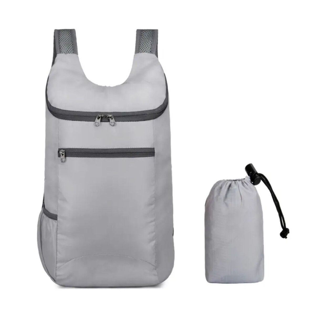 Mochila De Viaje Impermeable Plegable Multiuso Almacenar - Color gris 