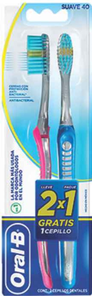 CEPILLO DENTAL COMPLETE MEDIANO ORAL B 2 X 1 