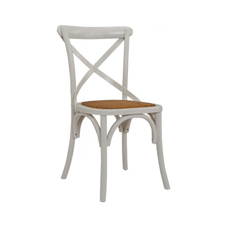 SILLA DE COMEDOR MADERA BLANCO CRUCETA