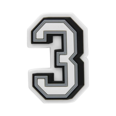 Jibbitz Number 3 Multicolor