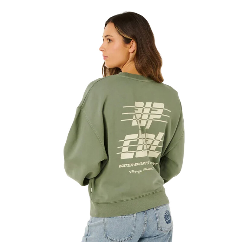Buzo Rip Curl Sports Dept Drop Shoulder Crew - Verde Buzo Rip Curl Sports Dept Drop Shoulder Crew - Verde