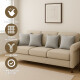Set x4 funda de almohadones lisa 43 x 43 GRIS
