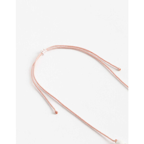 Collar Para Niñas Con Beads Y Dije Flor Rosa Bebe