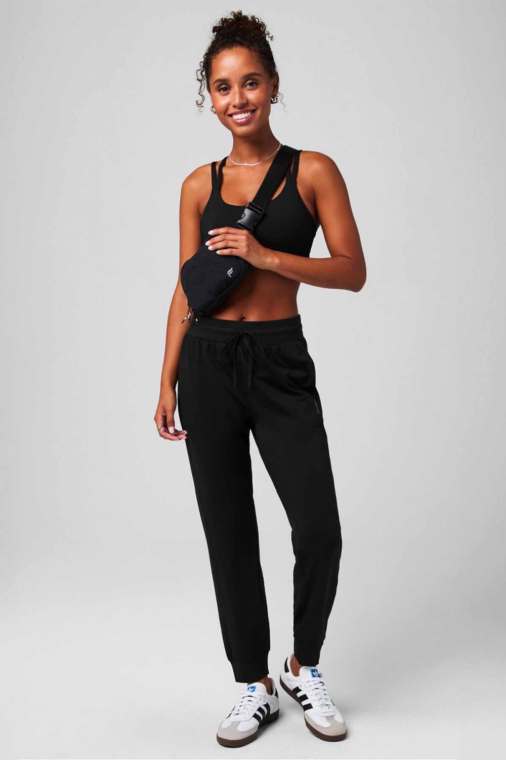Leggings Jogger Cloud Jersey Mujer Black