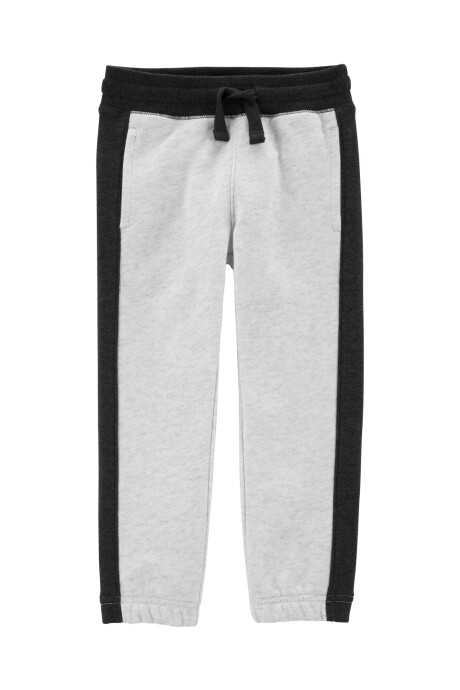 Pantalón de algodón con franja lateral Sin color