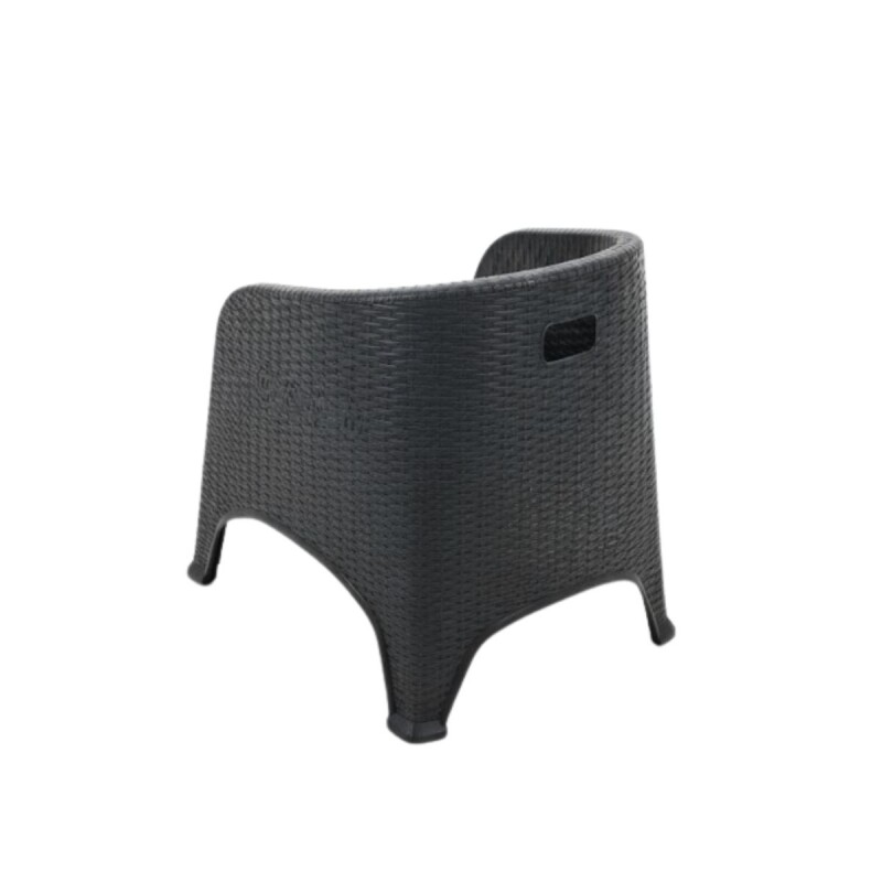 Sillón simil ratán GRIS