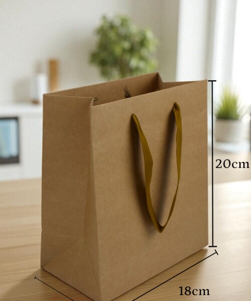 Bolsa cartulina eco 18x10x20 cm MADERA
