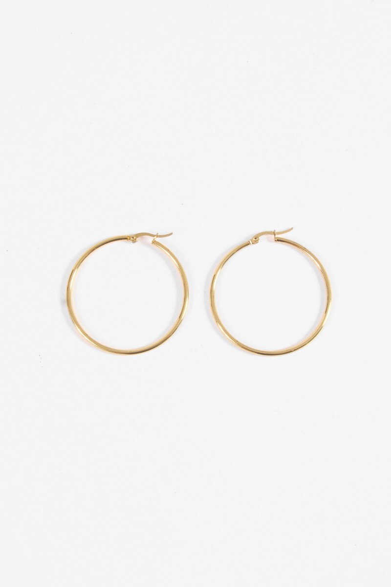 Aros acero extra large dorado