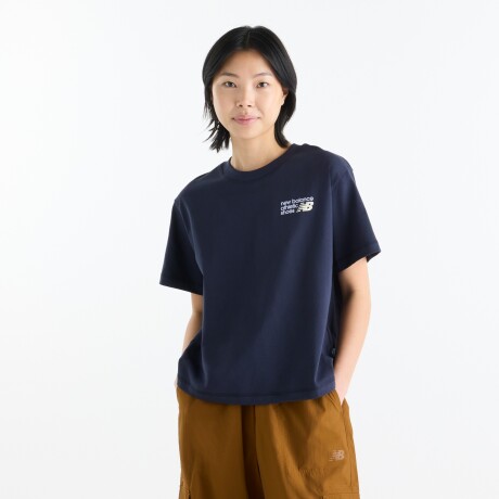 Remera New Balance de Dama - Athletics Premium - WT62B7V2DNT NAVY BLUE