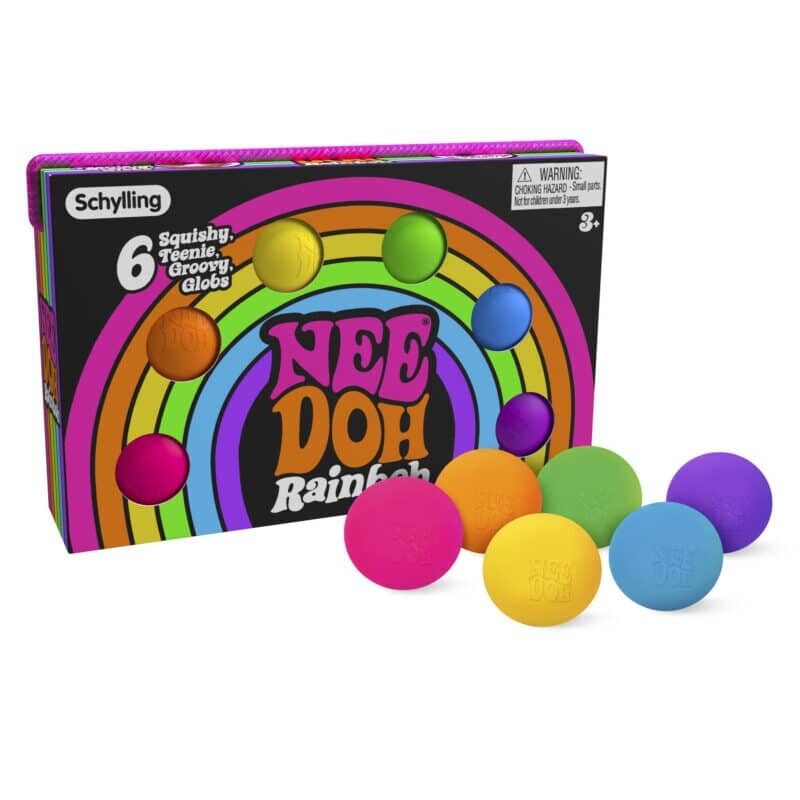 RAINBOW TEENIE NEEDOH- squishy pelota Rainbow Teenie Needoh- Squishy Pelota