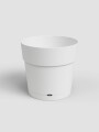 MACETA CON PLATO CAPRI 20 BLANCO