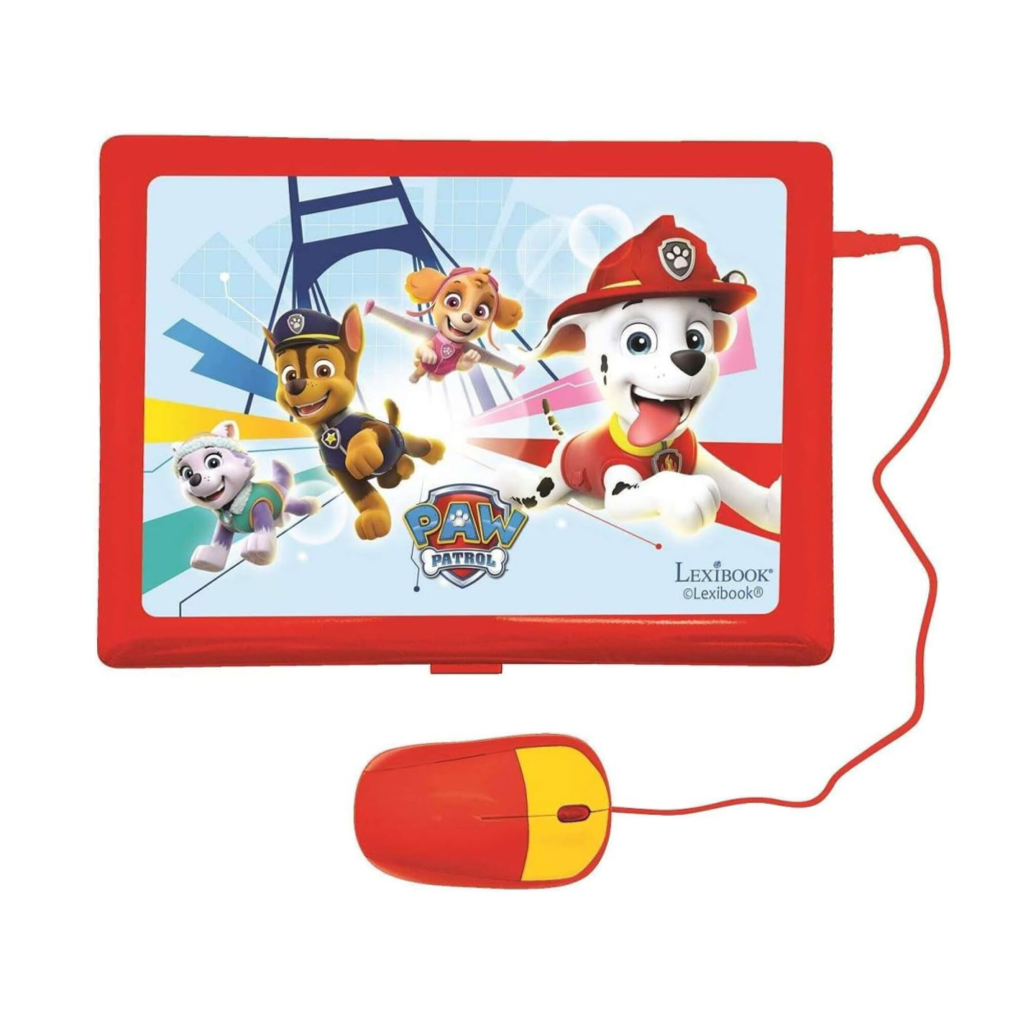 LEXIBOOK Paw Patrol - Tableta interactiva bilingüe educativa, juguete para aprender letras del alfabeto, números, palabras, ortografía y música, idiomas inglés/francés, azul, JCPAD002PAi1