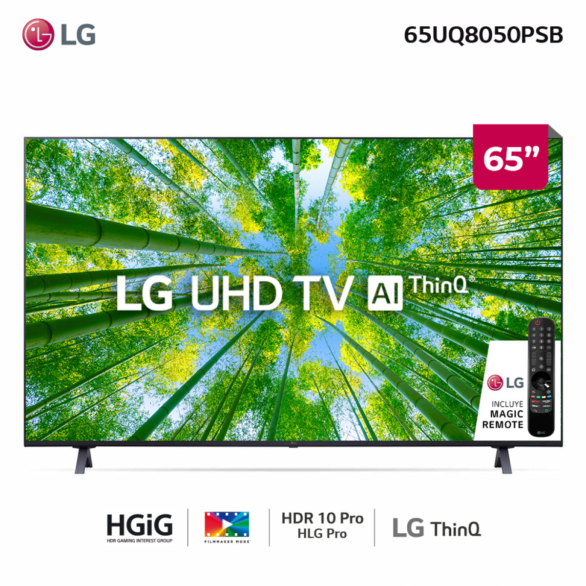 LG UHD 4K 65" 65UQ8050PSB - 001 