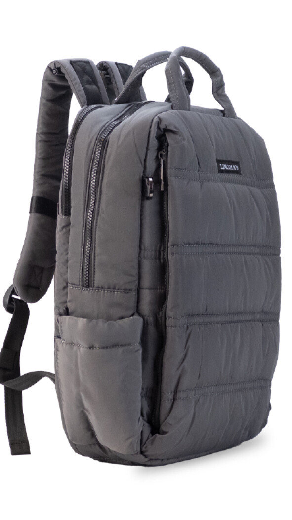 MOCHILA CAPITONEADA PETERSBURGO GRIS