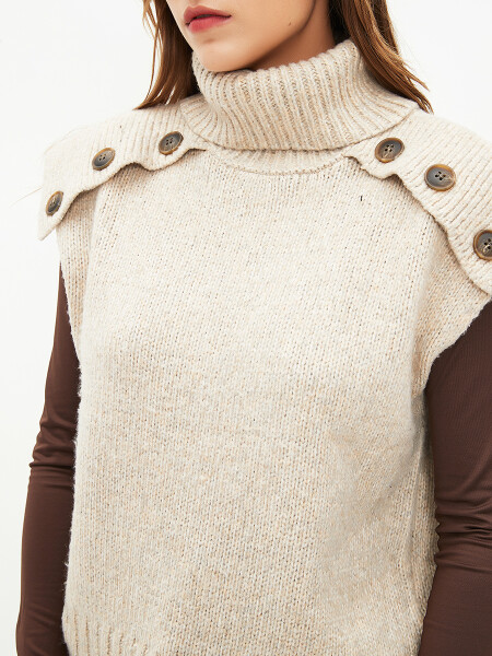 CHALECO FINCA BEIGE MELANGE