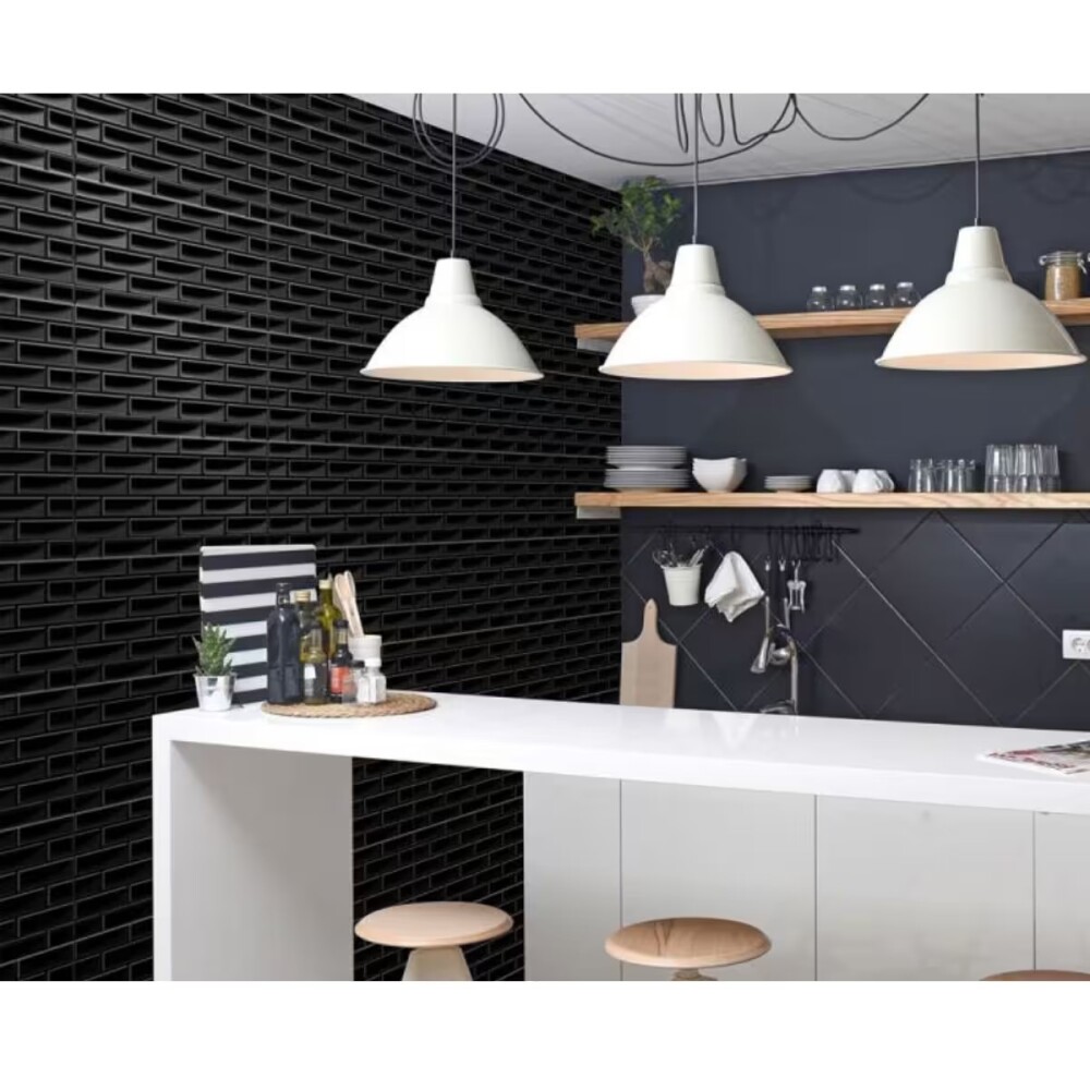 Cerámica Ladrillo Negro 32x62 cm Cerámica Ladrillo Negro 32x62 Cm