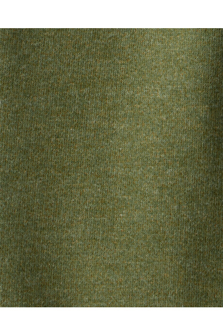 Set dos piezas de algodón, pantalón verde y buzo estampa construcción Sin color