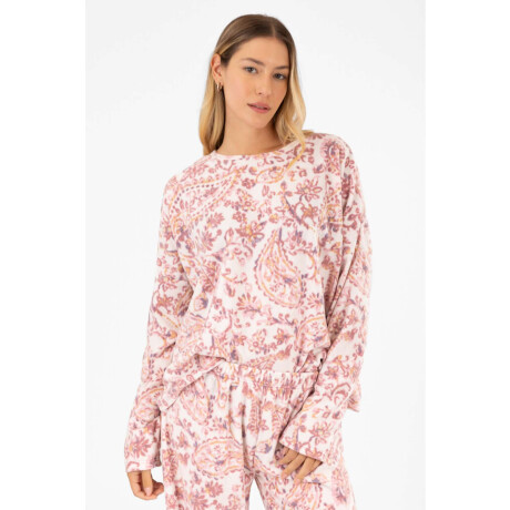 Pijama celina all over Rosado