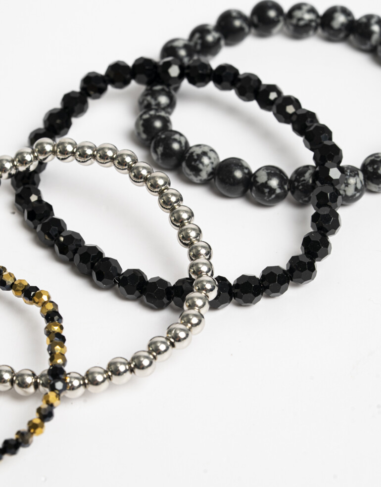 Pulseras Elásticas Sets Canutillos Set De Pulseras Elásticas - Combinacion Bicolor