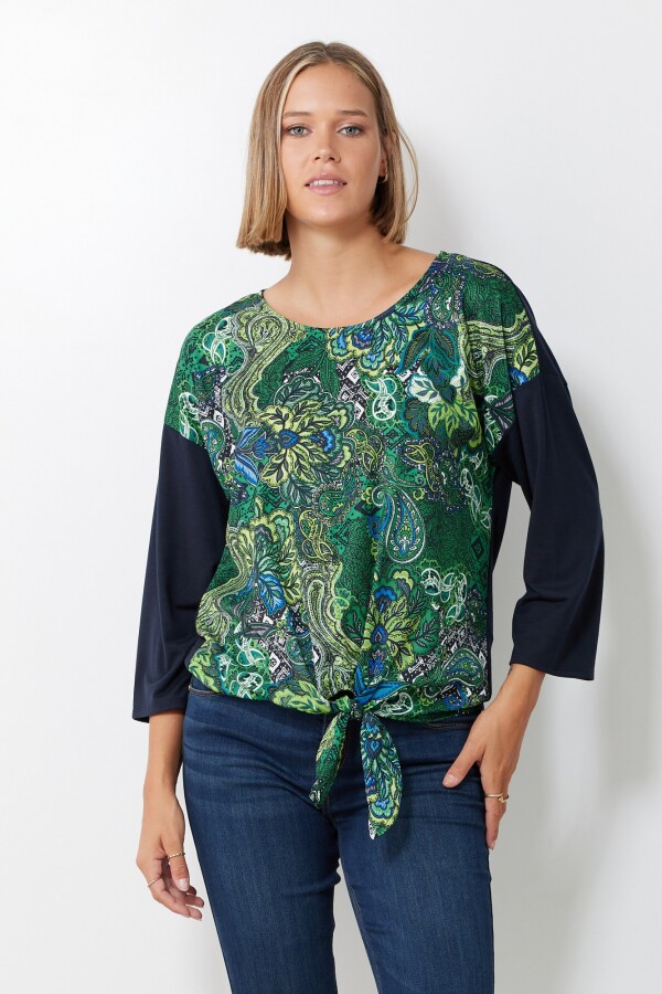 Blusa Combinada MULTI/VERDE