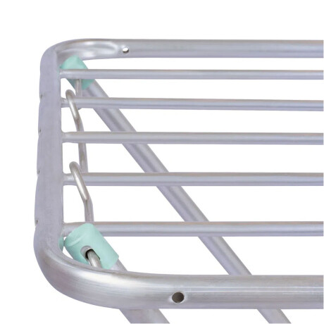 Set Tendedero Plegable Aluminio 5.91m + 2 Bolsas p/Lavarropa Plateado