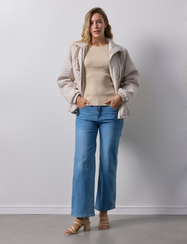 Campera Capitoneada BEIGE CLARO