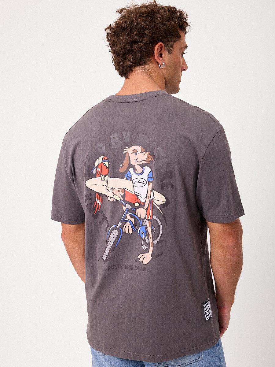 T-SHIRT CARLITOS RUSTY - Gris Oscuro 