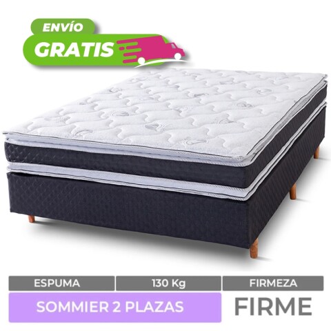 Sommier 2 Plazas Reversible Dubai Doble Pillow y EPS 138 x 188 x 64 cm - 130 Kg Sommier 2 Plazas Reversible Dubai Doble Pillow y EPS 138 x 188 x 64 cm - 130 Kg