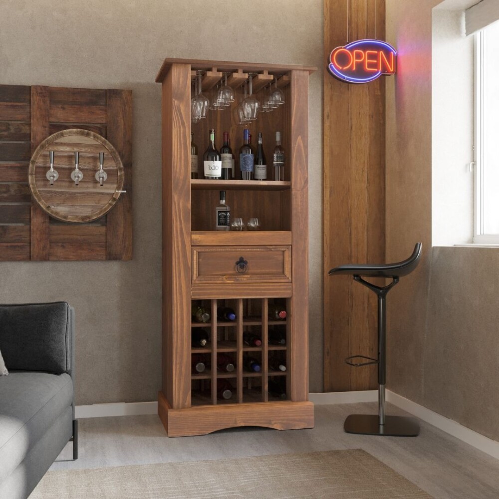 Vinera 2 Estantes - Linea Mexicana Nogal