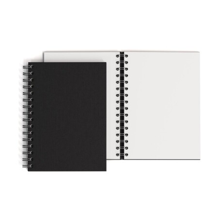 LIBRETA A5 TAPA DURA PAPEL NEGRO