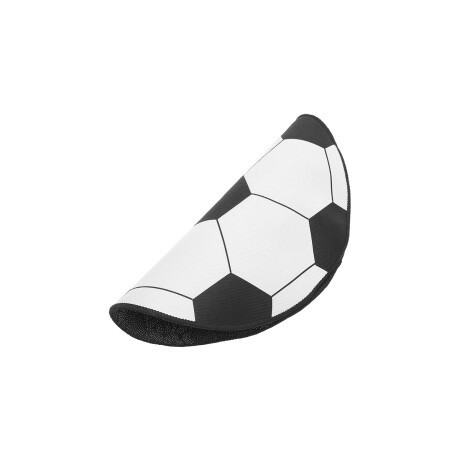 Alfombra para baño forma pelota fútbol Negro