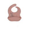 Babero Silicona Platinum Flores Kikkaboo Rosa