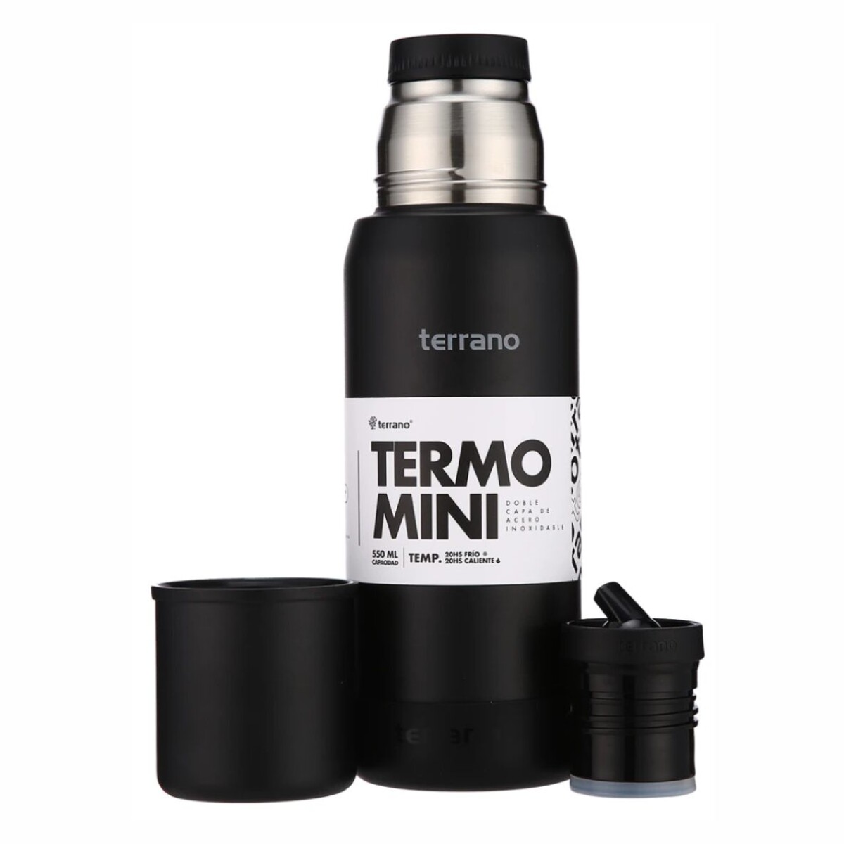 TERRANO TERMO MINI PREMIUM 500ML - NEGRO 