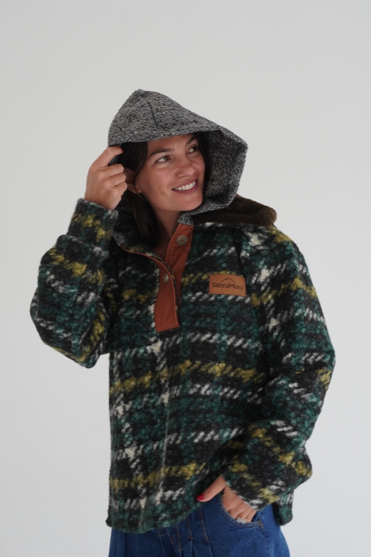 Buzo Crazy Bear Verde / Gris