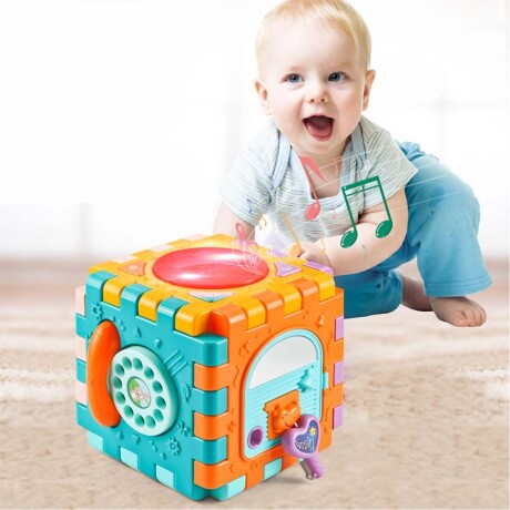 Cubo Didáctico Encastrable Musical Juego Actividades Huanger Multicolor