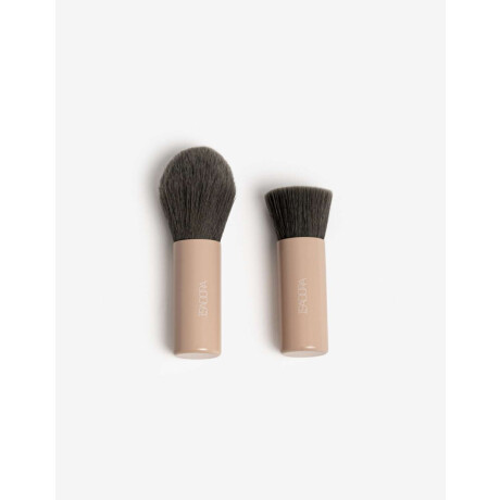 Set De 2 Mini Brochas De Maquillaje Para Rostro Rosa Viejo
