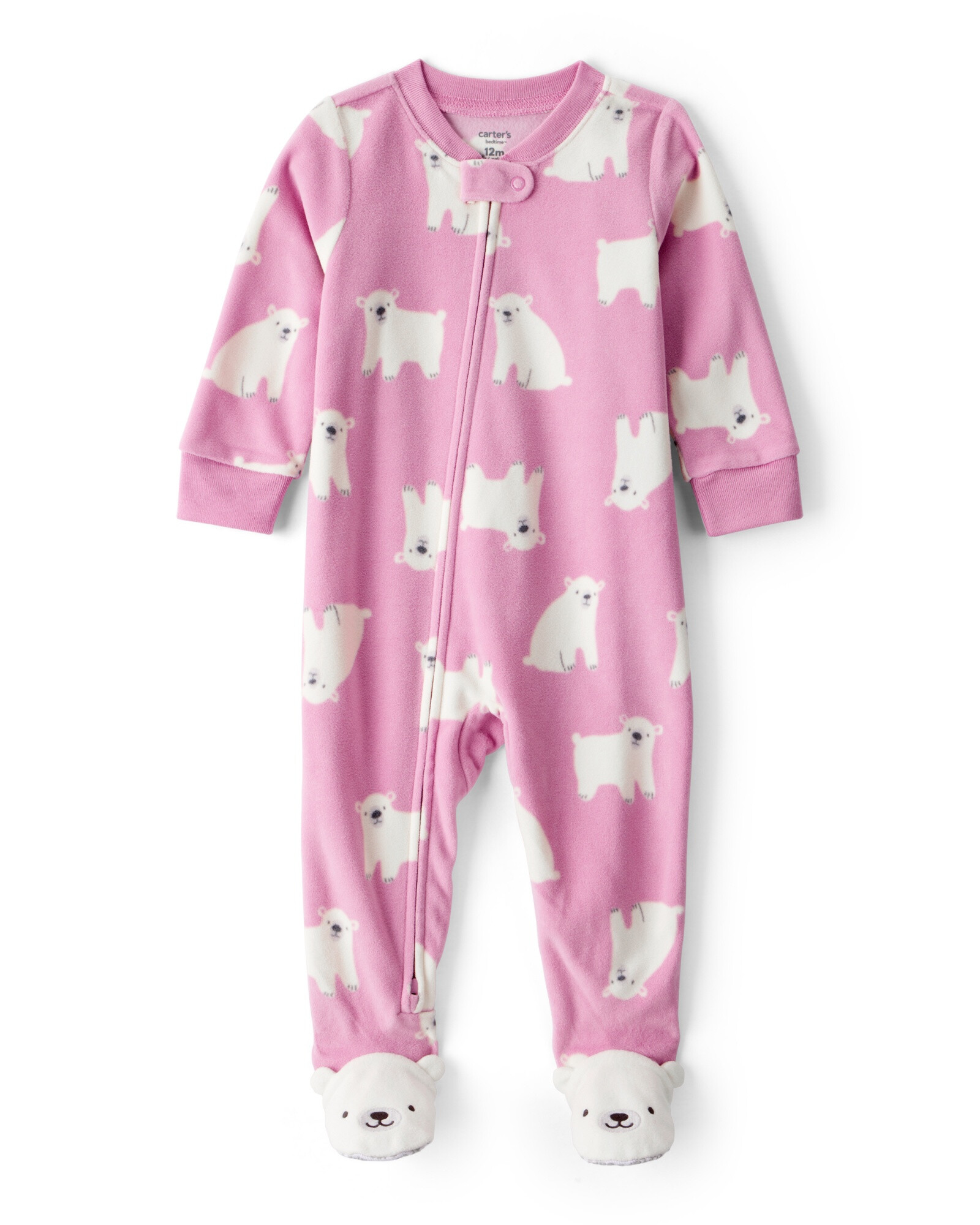 Pijama una pieza de micropolar, con pie, diseño osos polares Sin color