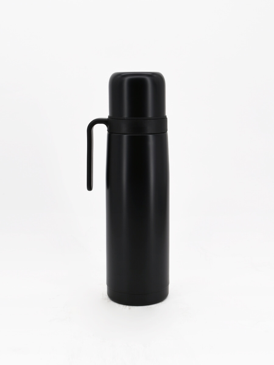 TERMO INOX CON ASA 1 LITRO - NEGRO 