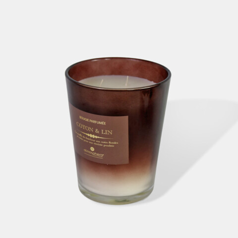 VELA AROMATICA ALGODÓN EN POTE DE VIDRIO Unica