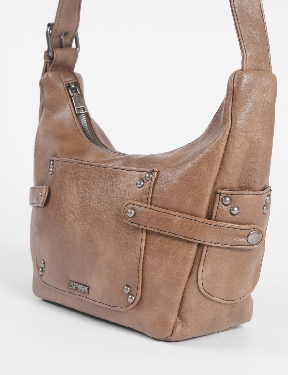 Bandolera soft bolsillo - marrón 