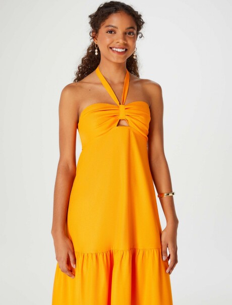 VESTIDO LARGO FEMENINO NARANJA