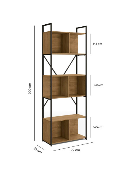 ESTANTE CON NICHOS NEGRO